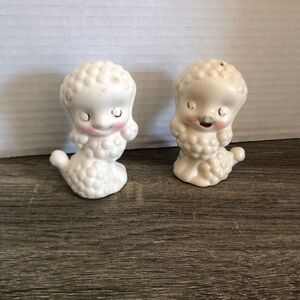 Vtg Poodle Salt and Pepper Shakers